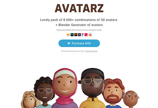 Avatarz - Library of 3D avatars