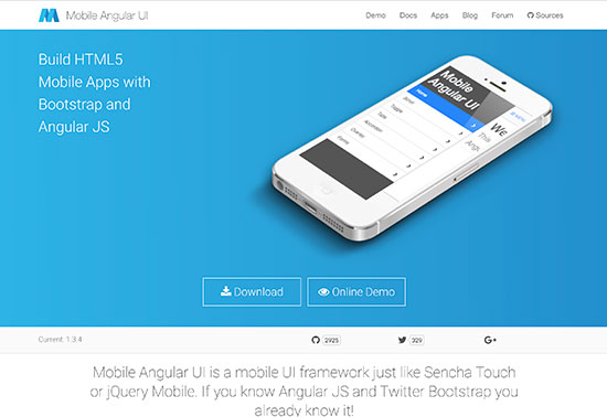 Mobile Angular UI - Angular JS Mobile UI framework