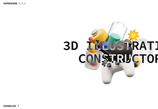 Superscene 3, 3D Shapes Illustration