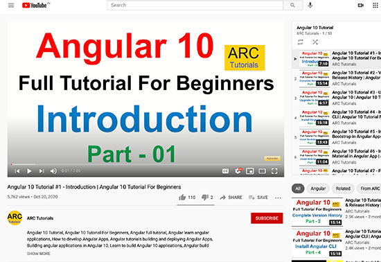 ARC Tutorials - Angular 9 Tutorial For Beginners