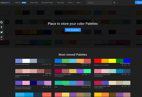 ColorsWall, Colours & Gradients
