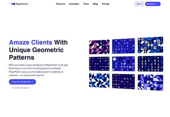 MagicPattern, Beautiful SVG background patterns generator