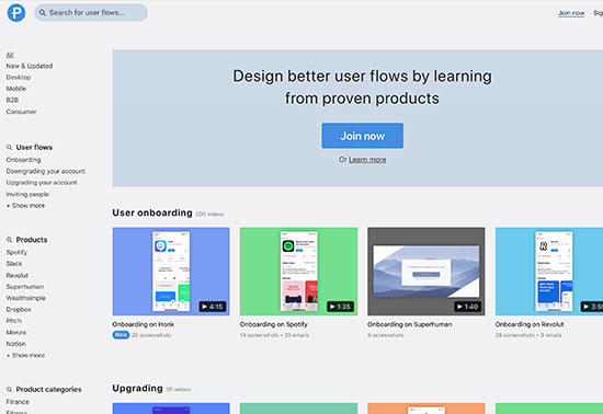 Page Flows, user flow design inspiration