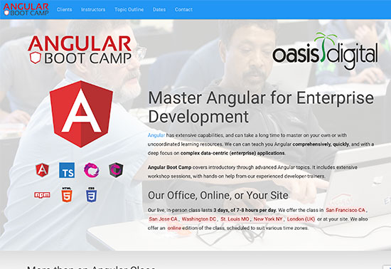 Angular Boot Camp - Live Instructor Angular class